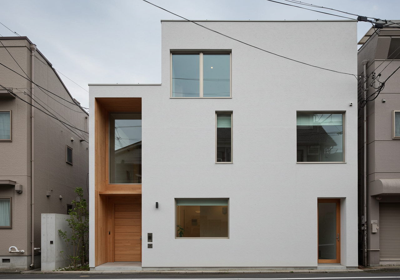 都心のミニマル住宅