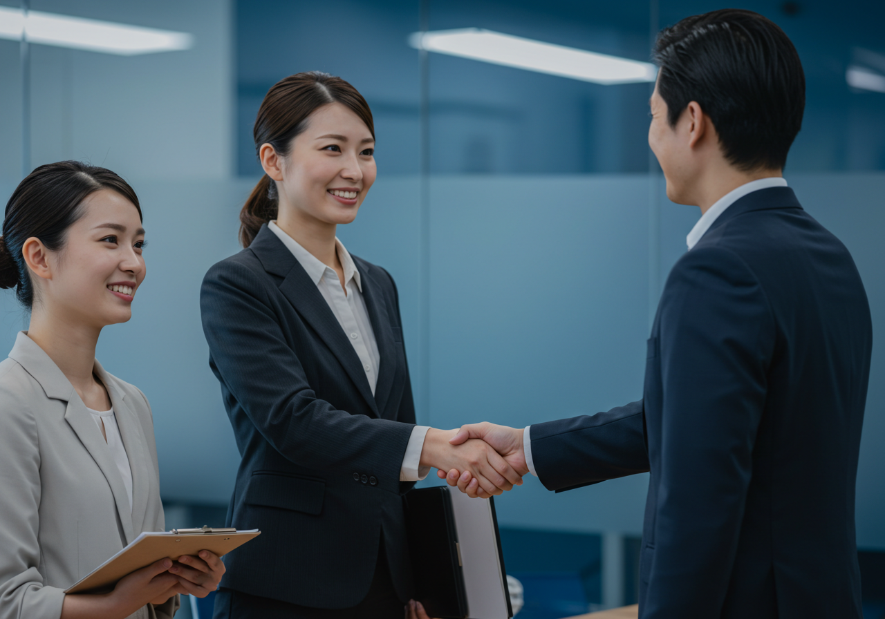 握手をするビジネスパーソン