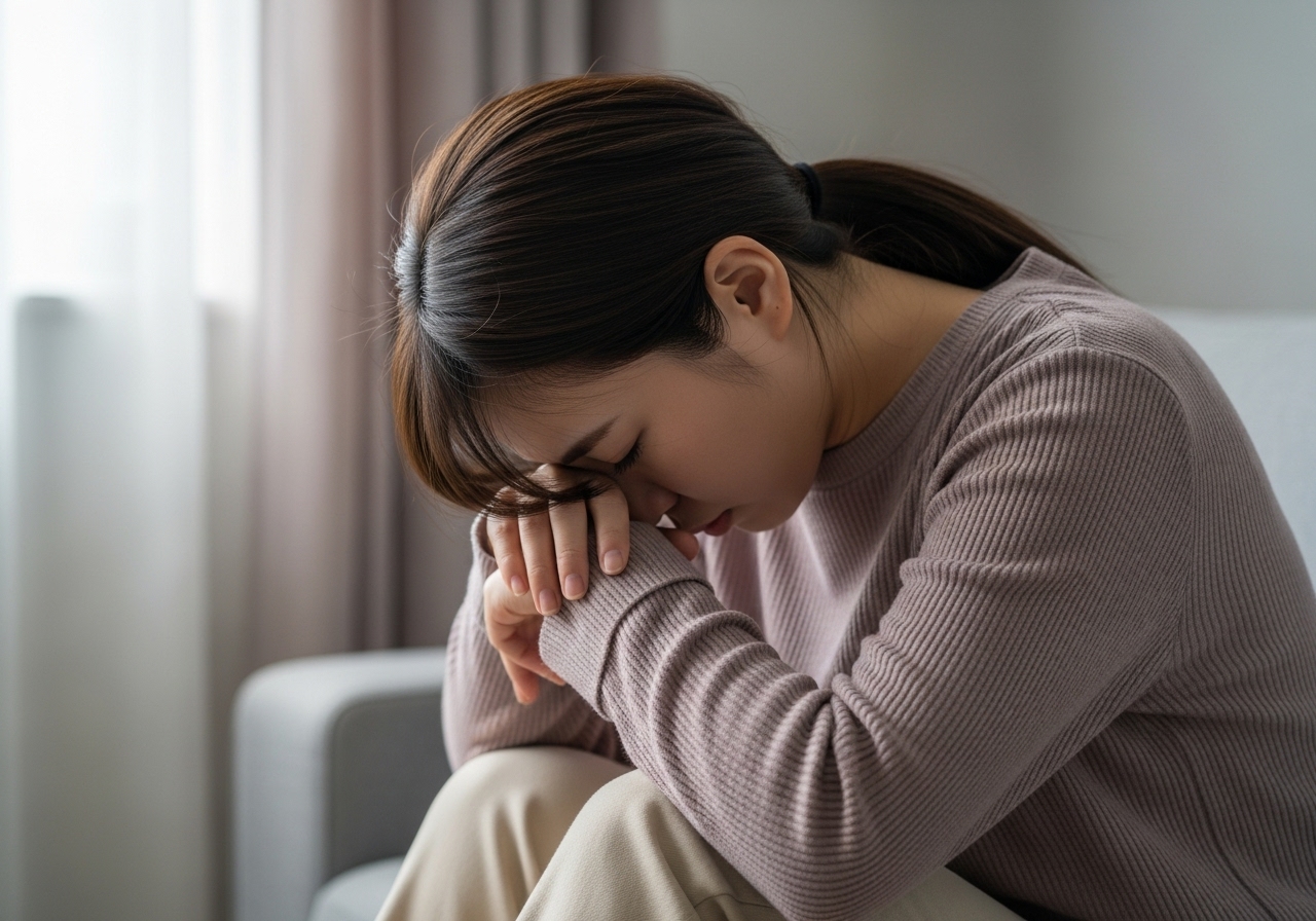 心の重荷に悩む女性のイメージ