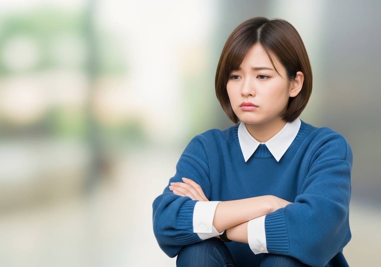 漠然とした不安を感じる女性のイメージ