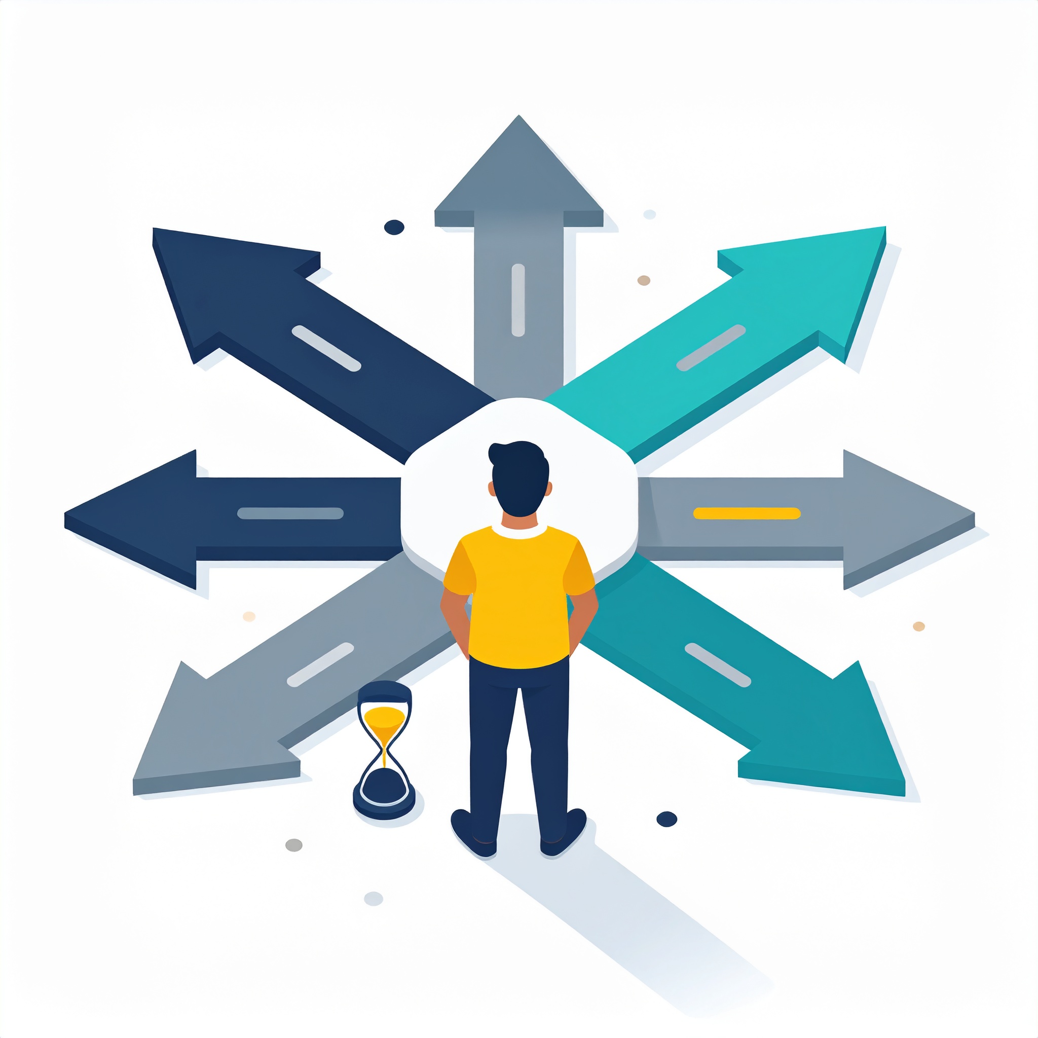 判断の遅延を象徴する画像